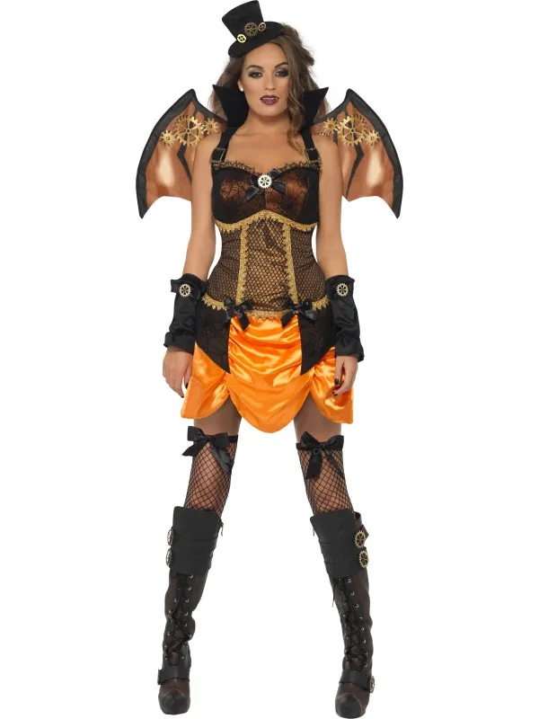 Fever Steam Punk Victorian Sexy Bat Costume L