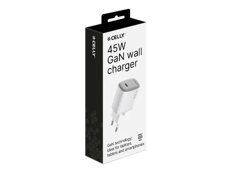 CELLY [UPTC COLLECTION] UPTC1USBC45WWH power adapter - GaN - USB-C - 45 watt