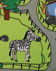 Barnmatta Zoo 133 x 175 cm Grön