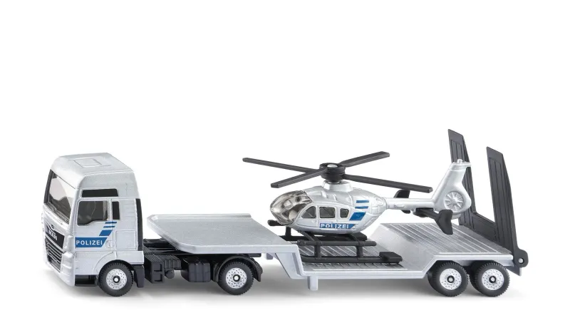 Siku Lastbil - MAN Lastbil m. Polishelikopter - 1:87 - 1759