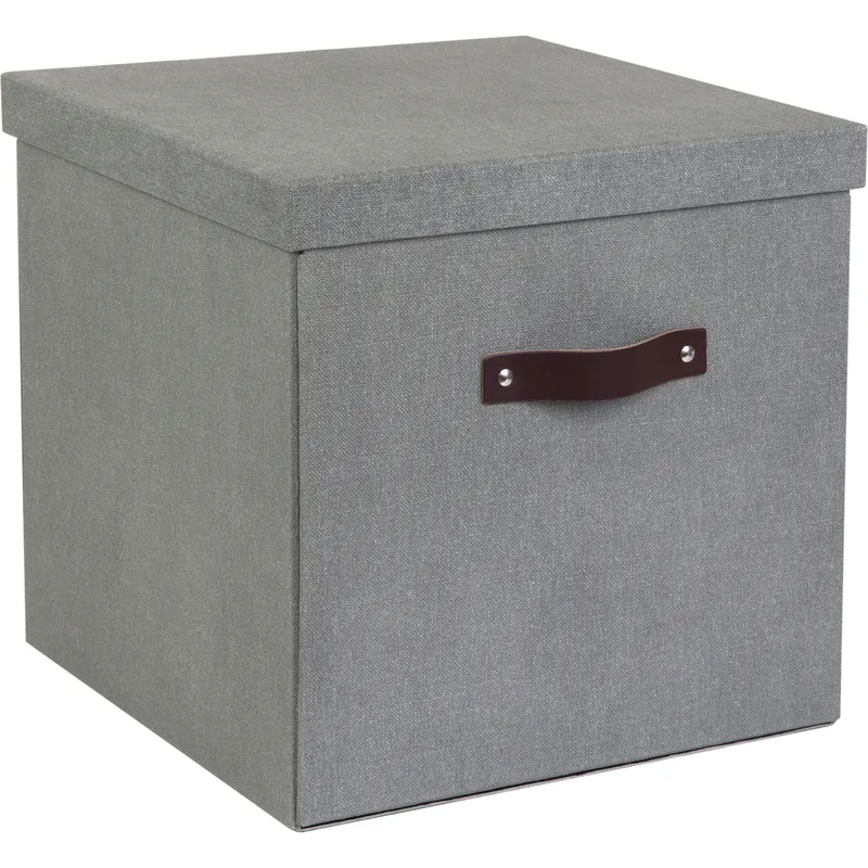 Förvaringsbox Bigso Logan canvas grå