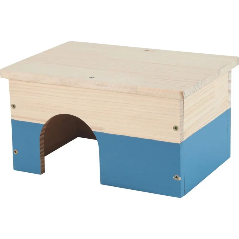Zolux Nlife Marsvinshus i Trä Blå 30 x 21,2 cm