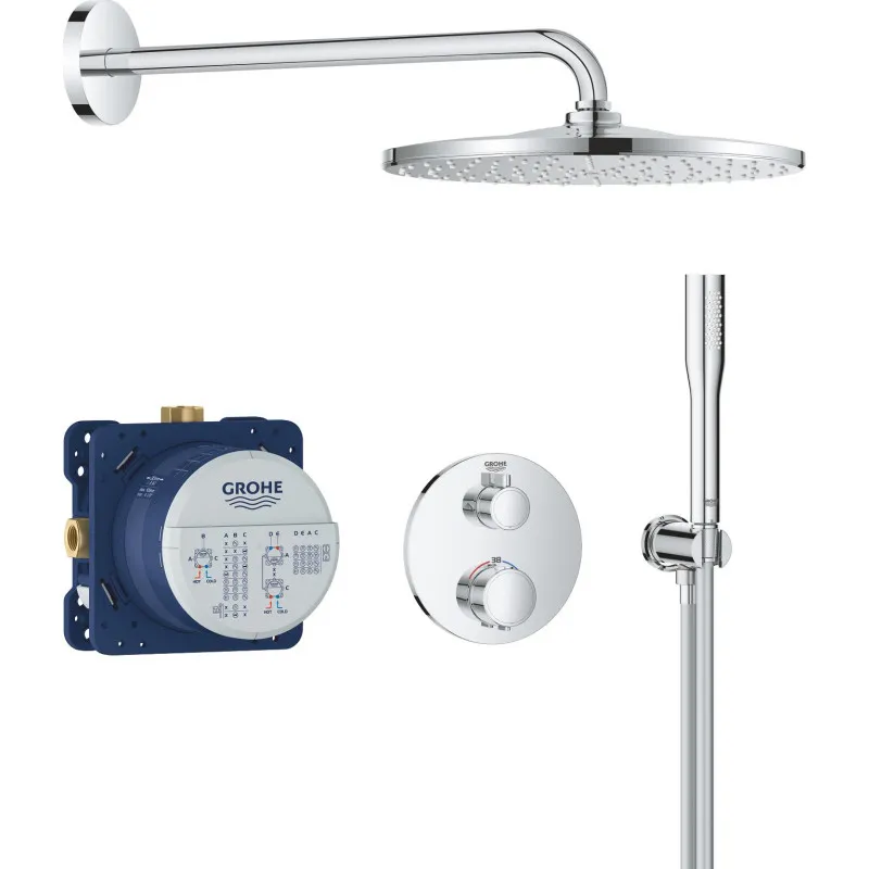Grohe Precision Thermostat 34880000 Takduschset krom
