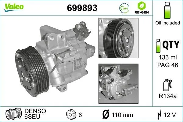 AC-kompressor VALEO 699893