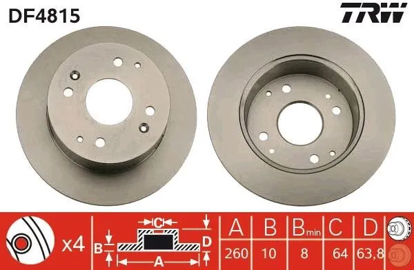 Bromsskiva TRW DF4815