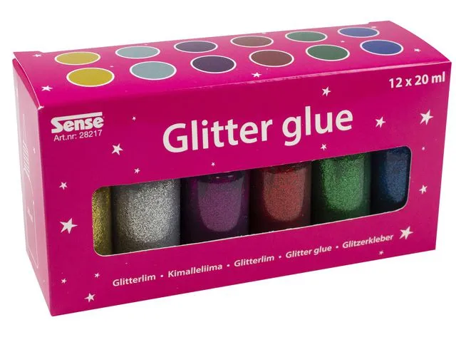 Glitterlim på Flaska 12-p Sense