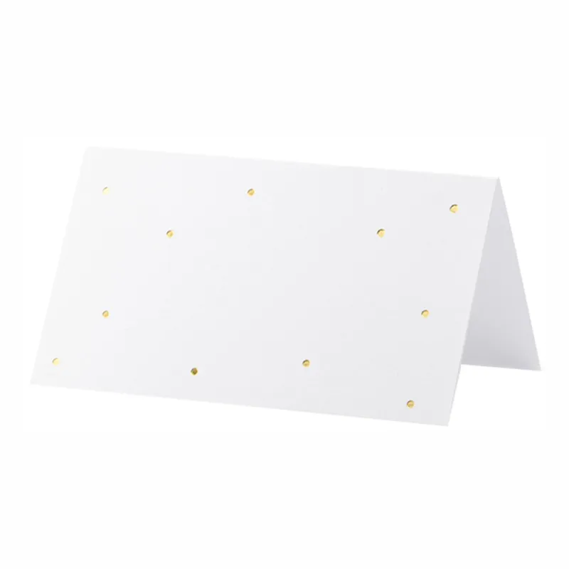 Placeringskort Prickar Guld - 10-pack