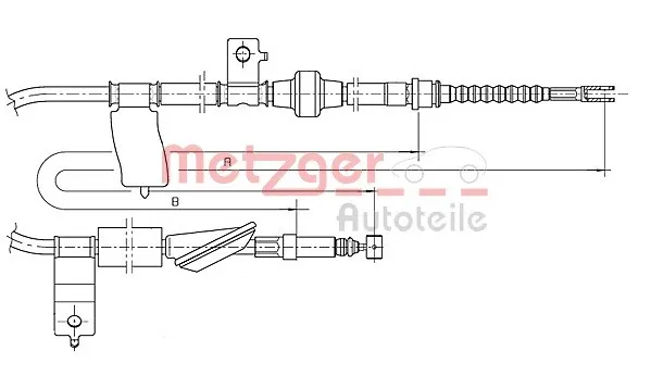 Handbromsvajer METZGER 17.4017