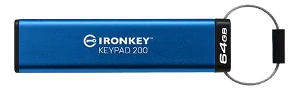 Kingston Ironkey Keypad 200 64gb Usb-a Blå