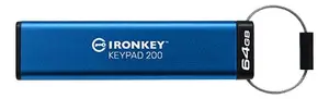 Kingston Ironkey Keypad 200 64gb Usb-a Blå
