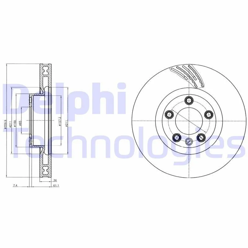 Bromsskiva DELPHI BG9101C