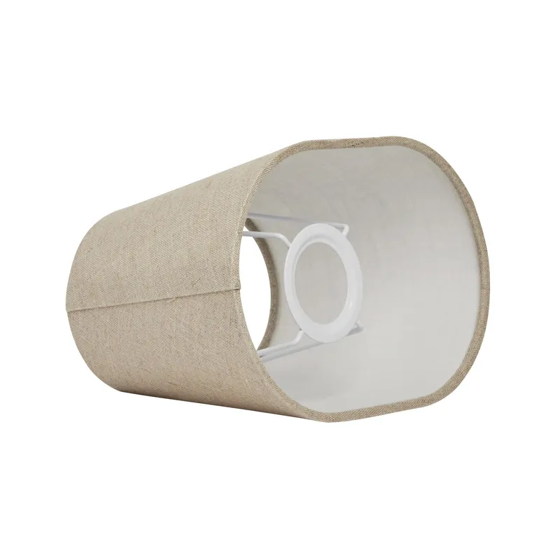 Basic oval lampskärm, beige, längd 38 cm - Watt & Veke Watt & Veke – Design – Tyg / textil