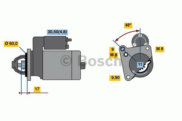 Startmotor BOSCH 0 986 023 050