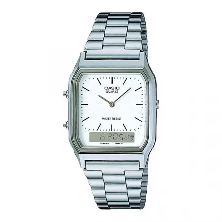 Casio Vintage White Analogue Digital Watch - AQ-230A-7DMQYES