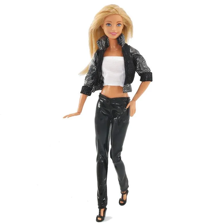 Dockkläder Söt Cool tjej Mode Docka Accessoarer Leksaker Klänning Nyaste handgjorda barn Födelsedag Tecknad presenter Fest Prinsessan 1