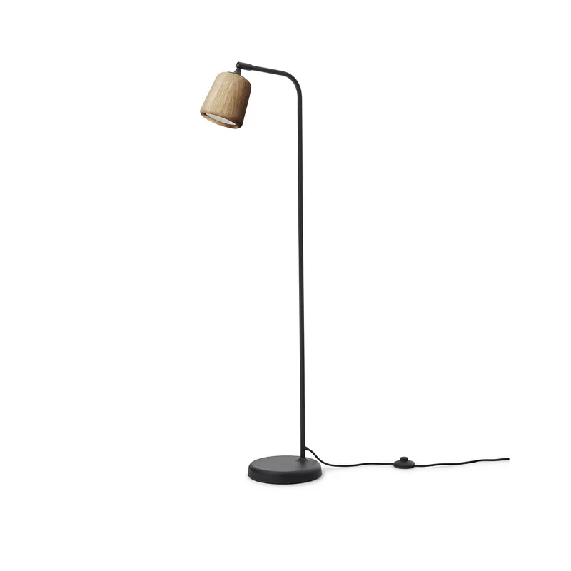Material Golvlampa Natural Oak – New Works – Vardagsrum – Design – Trä – Med en ljuskälla