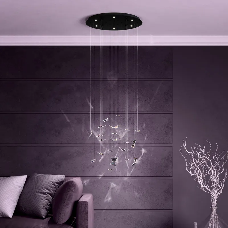 Adrados LED-hänglampa, rund, 6 lampor – EGLO Stars of Light – Matsal – Design – Metall – Med flera ljuskällor