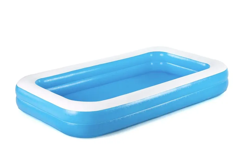 Bestway Uppblåsbar swimmingpool 305 x 183 x 46 cm Rektangulär för Blå