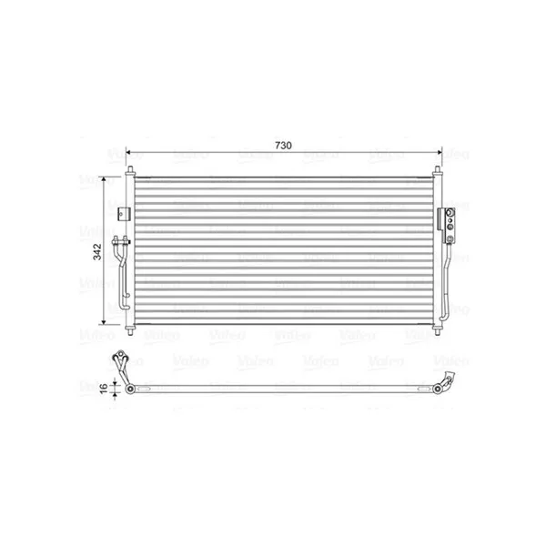 Kondensor, klimatanläggning VALEO 822583