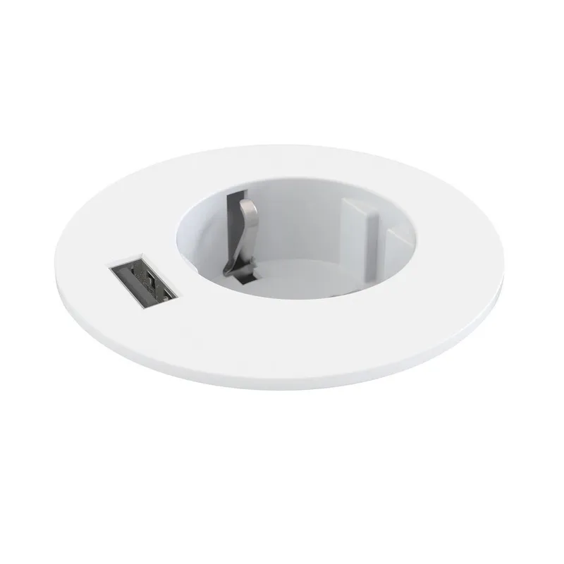 Kondator Powerdot Midi PM61 Bordsuttag Schuko + USB/A Vit