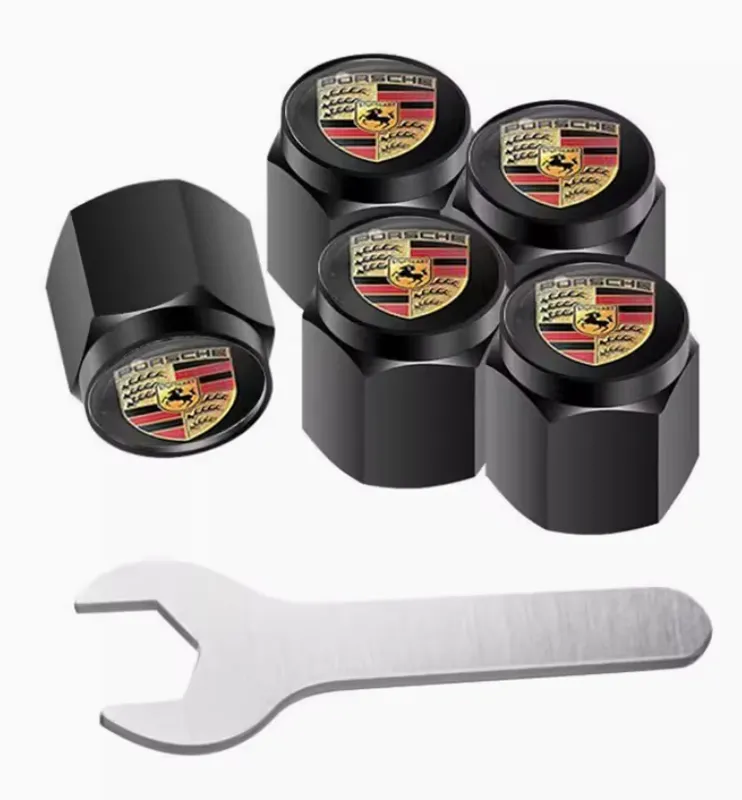 Porsche ventilkåpor, svart- 4p