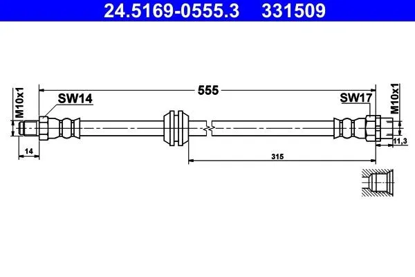 Bromsslang ATE 24.5169-0555.3