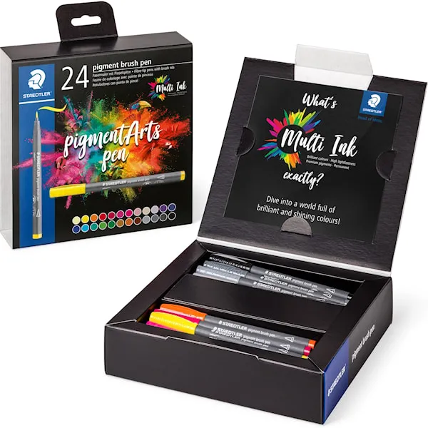 Brush Pen Pigment 24-pack Staedtler