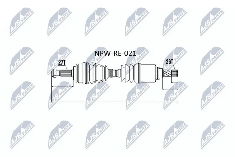 Drivaxel NTY NPW-RE-021