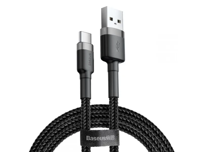 Baseus Cafule USB-C till USB-A kabel 3A 1M - Grå/Svart
