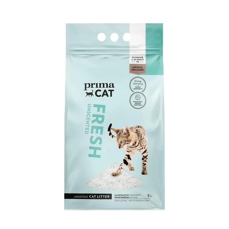 Extra Fräsch Kattsand Oparfymerad – 5 l