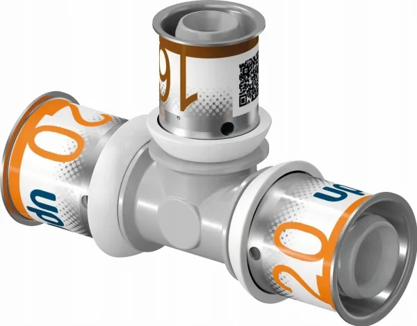 Uponor press composite tee reducer ppsu 20-16-20