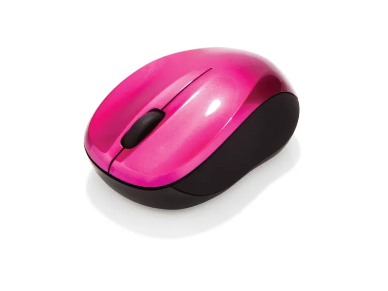 Verbatim Wireless Mouse GO NANO - Mus - optisk - trådlös - RF - trådlös USB-mottagare - chockrosa