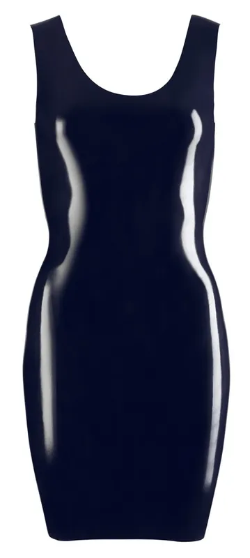 Svart Latex klänning (Storlek: Large)