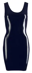 Svart Latex klänning (Storlek: Large)