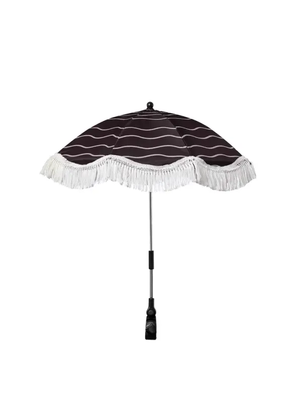 KONG.WALTHER Parasoll Till Barnvagn, Chocolate Brown Suede Faux