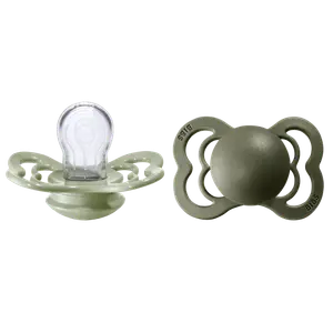 BIBS Supreme Napp 2-pack Silikon Stl 1 Symmetrisk, Sage/Hunter Green