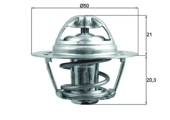 Termostat, kylvätska MAHLE TX 196 83D