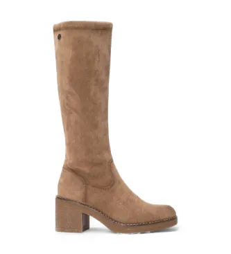 Refresh för kvinnor. 17303702-BEIGE Stövlar 173037 brun (39), 5 till 8 cm, Zip, Casual