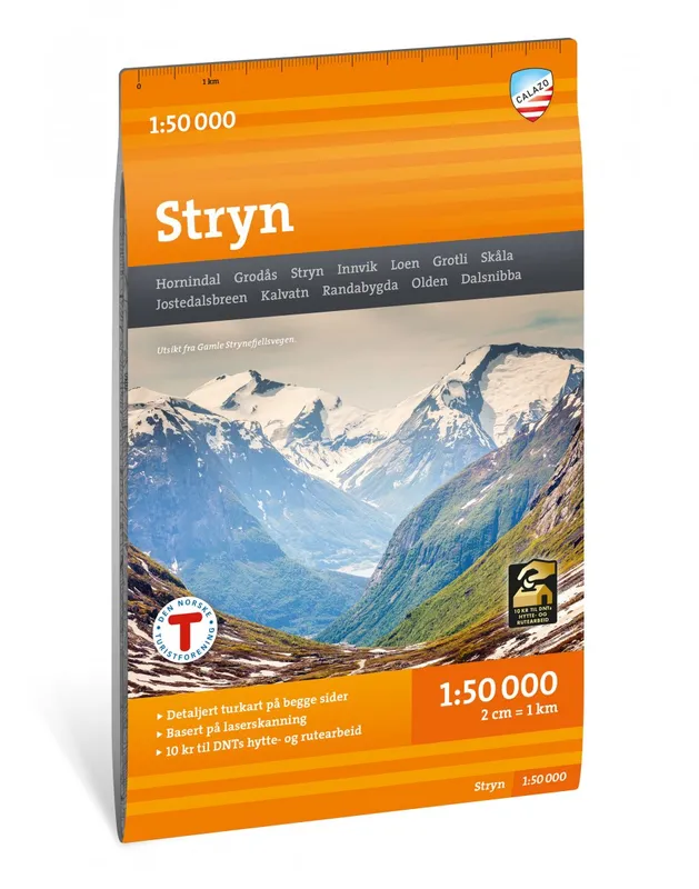 Calazo förlag Stryn 1:50 000 Hiking map