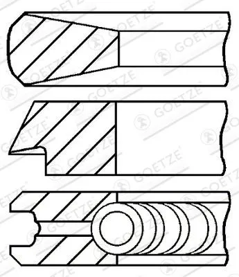 Kolvringsats GOETZE ENGINE 08-422100-00