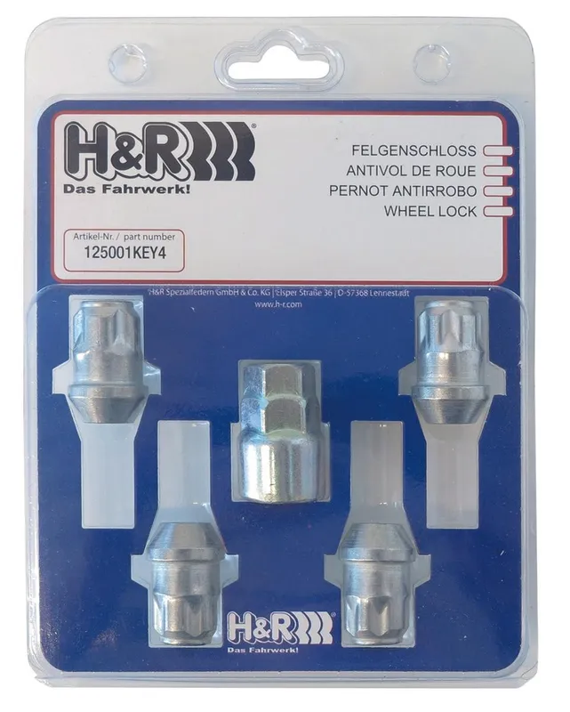 Låsbara hjulbultar H&R 125001KEY4