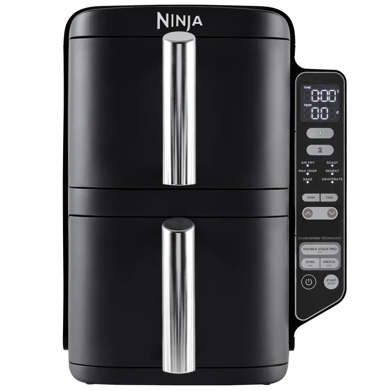Ninja SL300EU fritös Dubbel 7,6 l Fristående 2470 W Varmluftsfritös Svart