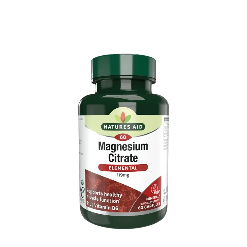 Natures Aid – Magnesiumcitrat, 60 kapslar