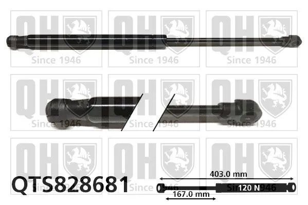 Gasfjäder till baklucka QUINTON HAZELL QTS828681