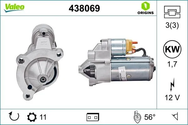 Startmotor VALEO 438069