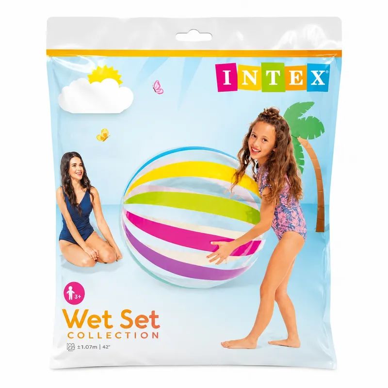 Intex 59065 Jumbo-badboll 107 cm, flerfärgad