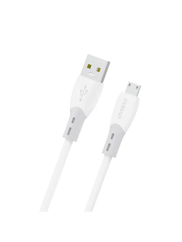 Dudao L25SM 3 A USB-A - micro USB cable with soft silicone braid 1 m - white