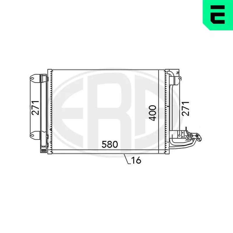 Kondensor, klimatanläggning ERA 667003