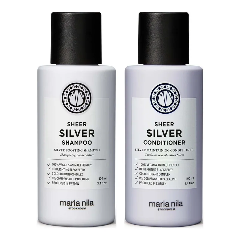 Maria Nila Sheer Silver Set Shampoo 100ml, Conditioner 100ml - 200 ml
