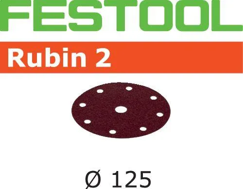 Festool STF RU2 Slippapper 125mm, 8-hålat, 50-pack P60